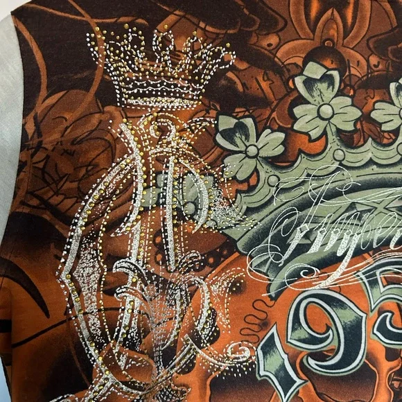 Vintage Christian Audigier Ed Hardy Full Zip Sweatshirt Men’s XL - Picture 11 of 15